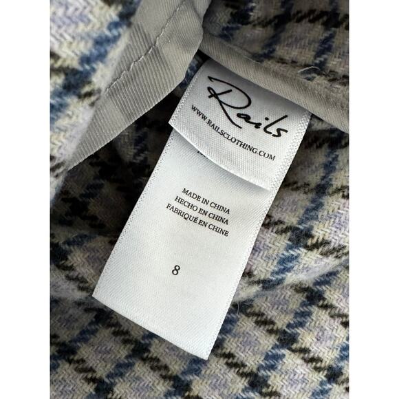 New RAILS Women's Lilac Navy Mini Check Prim Skirt Size 8 - Picture 6 of 8